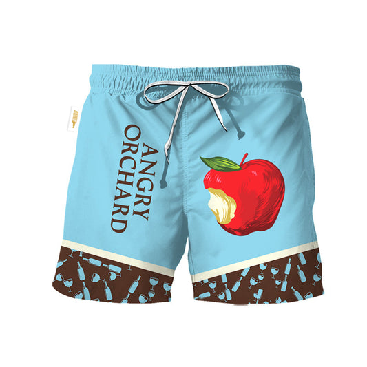 Angry Orchard Bottle Pattern Swim Trunks