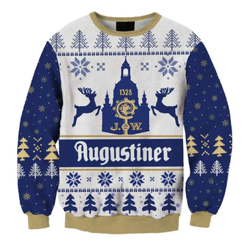 Augustiner Reindeer Christmas Ugly Sweater - VinoVogue.com