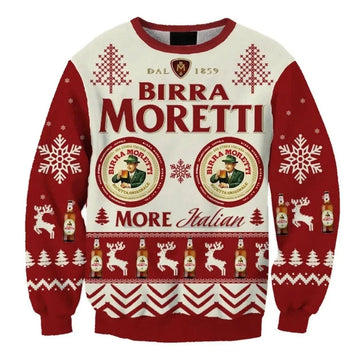 Birra Moretti Christmas Pinetree Ugly Sweater - VinoVogue.com