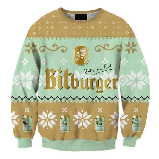 Bitburger Christmas Star Ugly Sweater - VinoVogue.com
