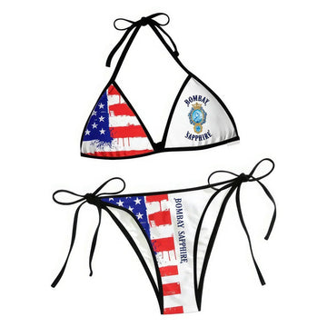 Bombay Sapphire American Flag Triangle Beach Bikini - VinoVogue.com