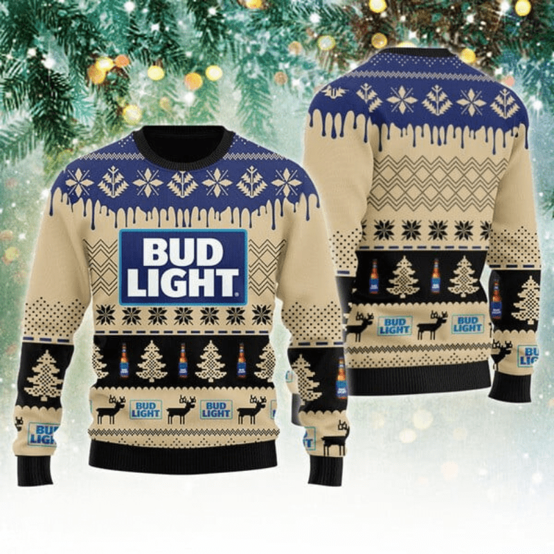 Bud Light Christmas Festival Ugly Sweater - VinoVogue.com