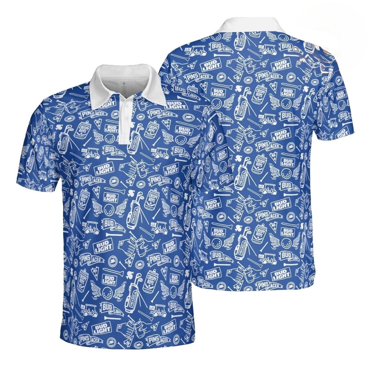 Bud Light Doodle Art Polo Shirt - VinoVogue.com
