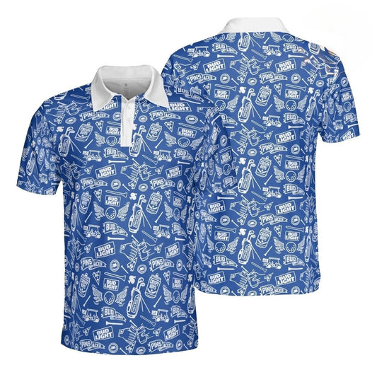 Bud Light Doodle Art Polo Shirt - VinoVogue.com