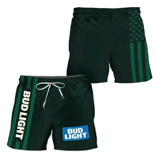 Bud Light St Patrick's USA Flag Swim Trunks - VinoVogue.com