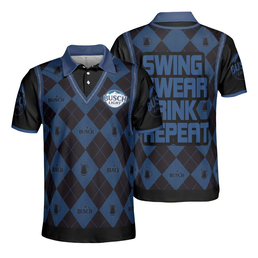 Bud Light Swing Sweat Polo Shirt - VinoVogue.com