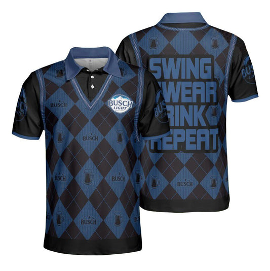 Bud Light Swing Sweat Polo Shirt - VinoVogue.com