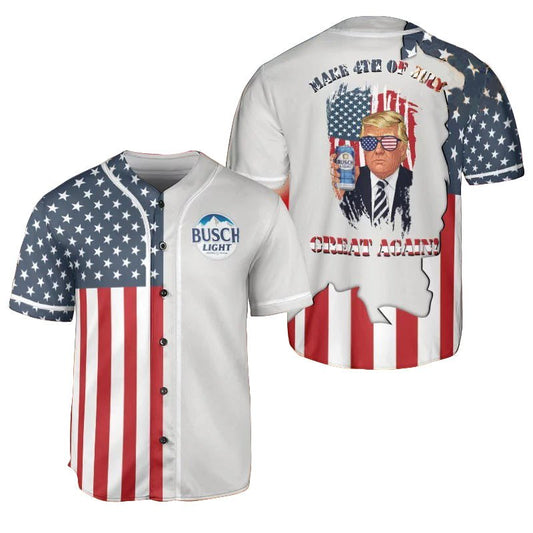 Busch Ligh Make Fourth Of July Great Again Baseball Jersey - VinoVogue.com