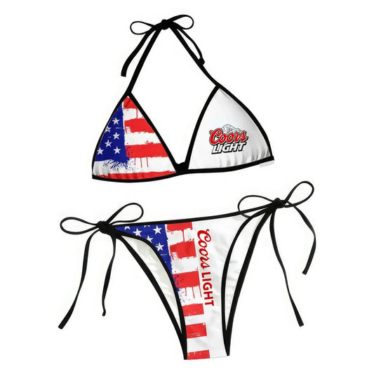 Coors Light American Flag Triangle Beach Bikini - VinoVogue.com