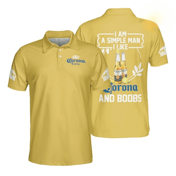 Corona Extra And Boobs Polo Shirt - VinoVogue.com