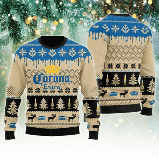 Corona Extra Christmas Festival Ugly Sweater - VinoVogue.com