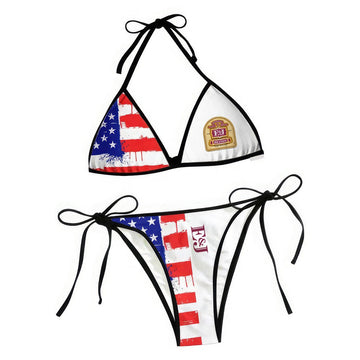 E&J Brandy American Flag Triangle Beach Bikini - VinoVogue.com