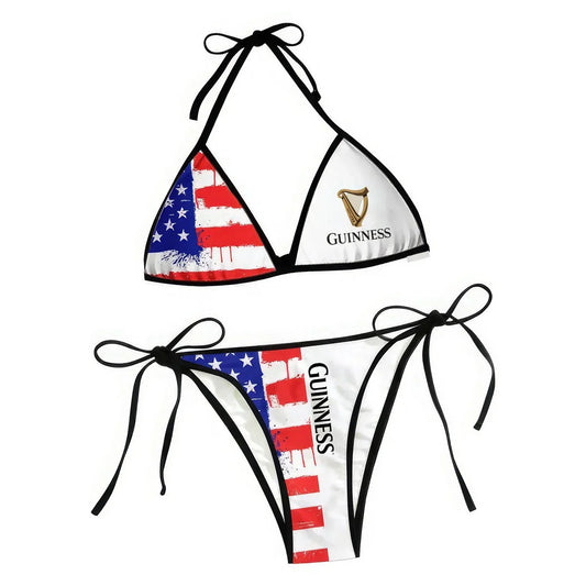 Guinness American Flag Triangle Beach Bikini - VinoVogue.com