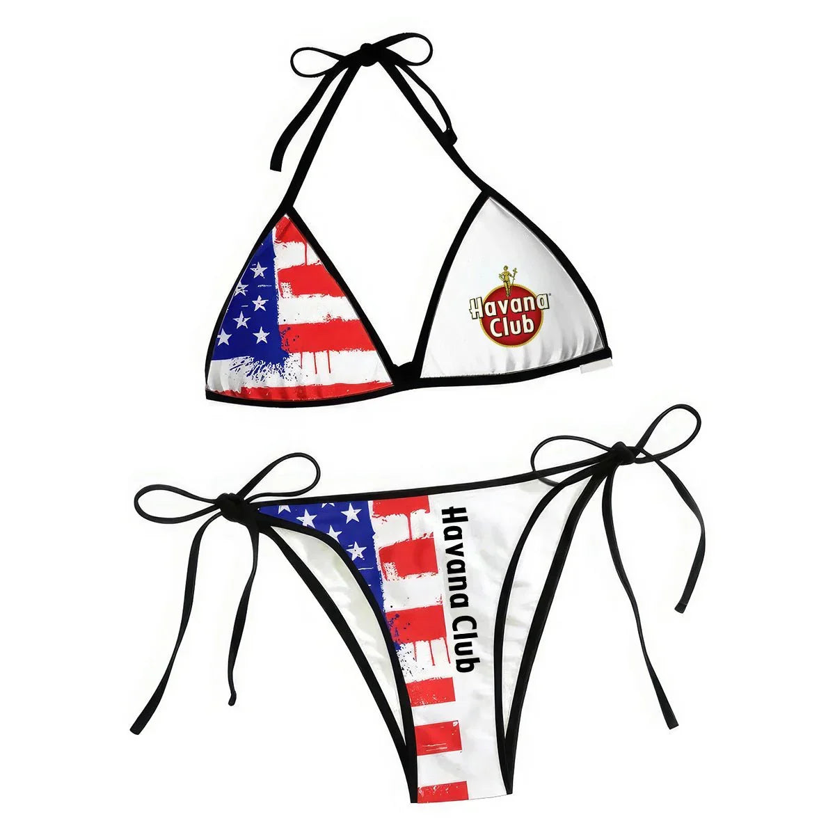 Havana Club American Flag Triangle Beach Bikini - VinoVogue.com
