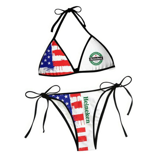 Heineken American Flag Triangle Beach Bikini - VinoVogue.com
