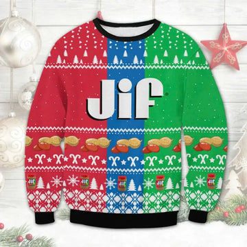 JIF Christmas Ugly Sweater - VinoVogue.com