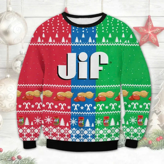 JIF Christmas Ugly Sweater - VinoVogue.com
