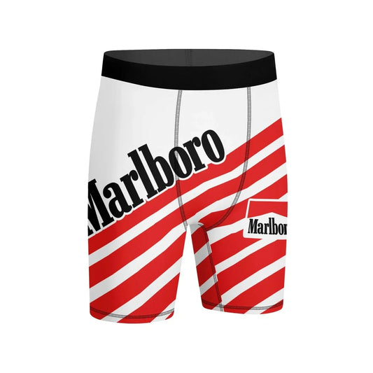 Marlboro Diagonal Stripe Compression Shorts - VinoVogue.com