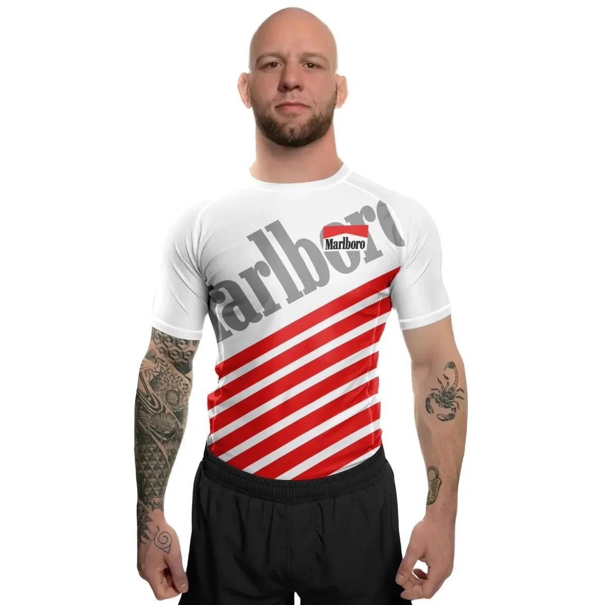 Marlboro Diagonal Stripe Rash Guard - VinoVogue.com
