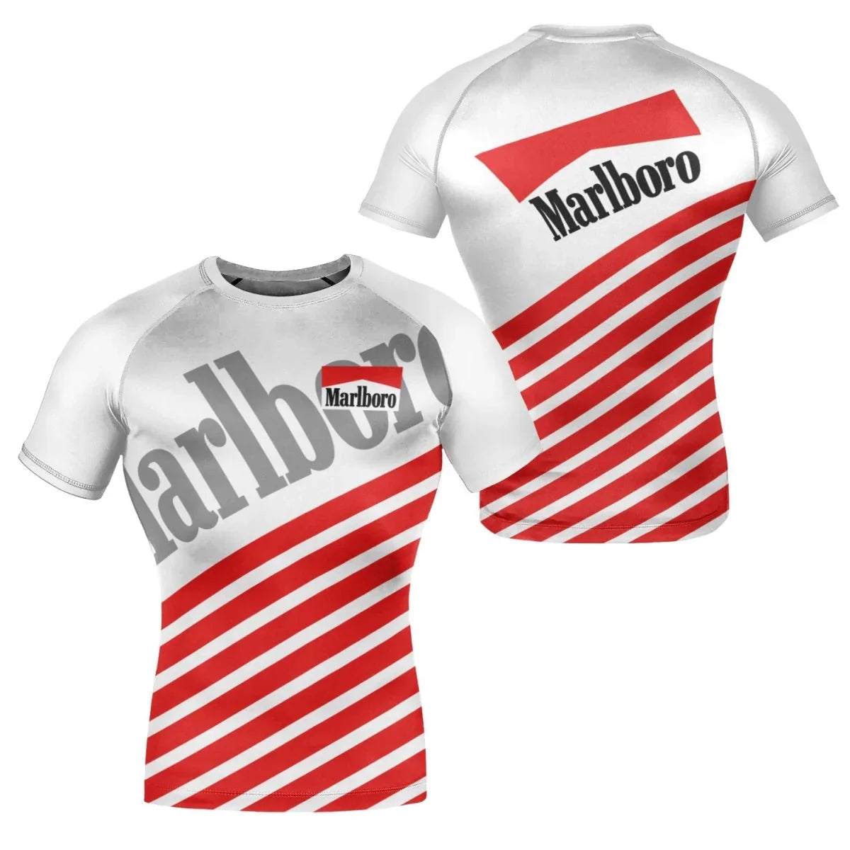 Marlboro Diagonal Stripe Rash Guard - VinoVogue.com