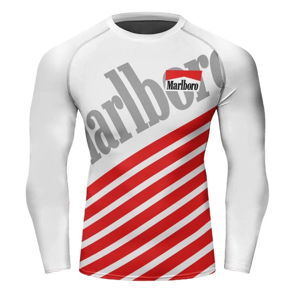 Marlboro Diagonal Stripe Rash Guard - VinoVogue.com