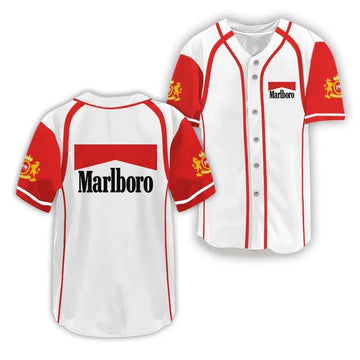 Marlboro Dual Trim Baseball Jersey - VinoVogue.com