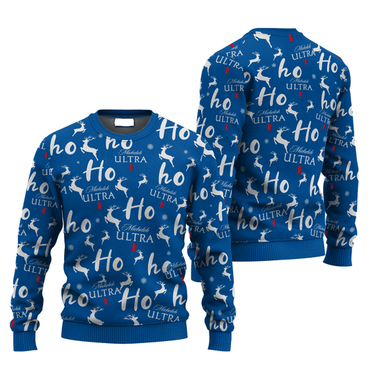 Michelob Ultra HoHoHo Ugly Sweater - VinoVogue.com