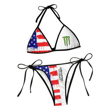 Monster American Flag Triangle Beach Bikini - VinoVogue.com