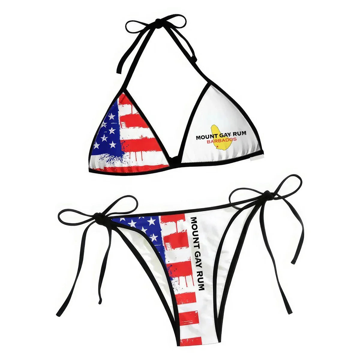 Mount Gay American Flag Triangle Beach Bikini - VinoVogue.com