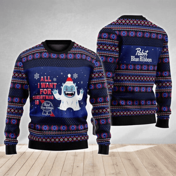 Pabst Blue Ribbon Yeti Ugly Sweater - VinoVogue.com