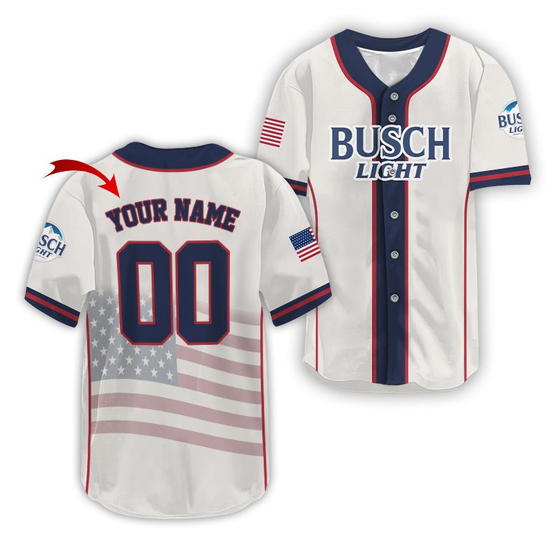 Personalized Busch Light Diamond League Americana Baseball Jersey - VinoVogue.com