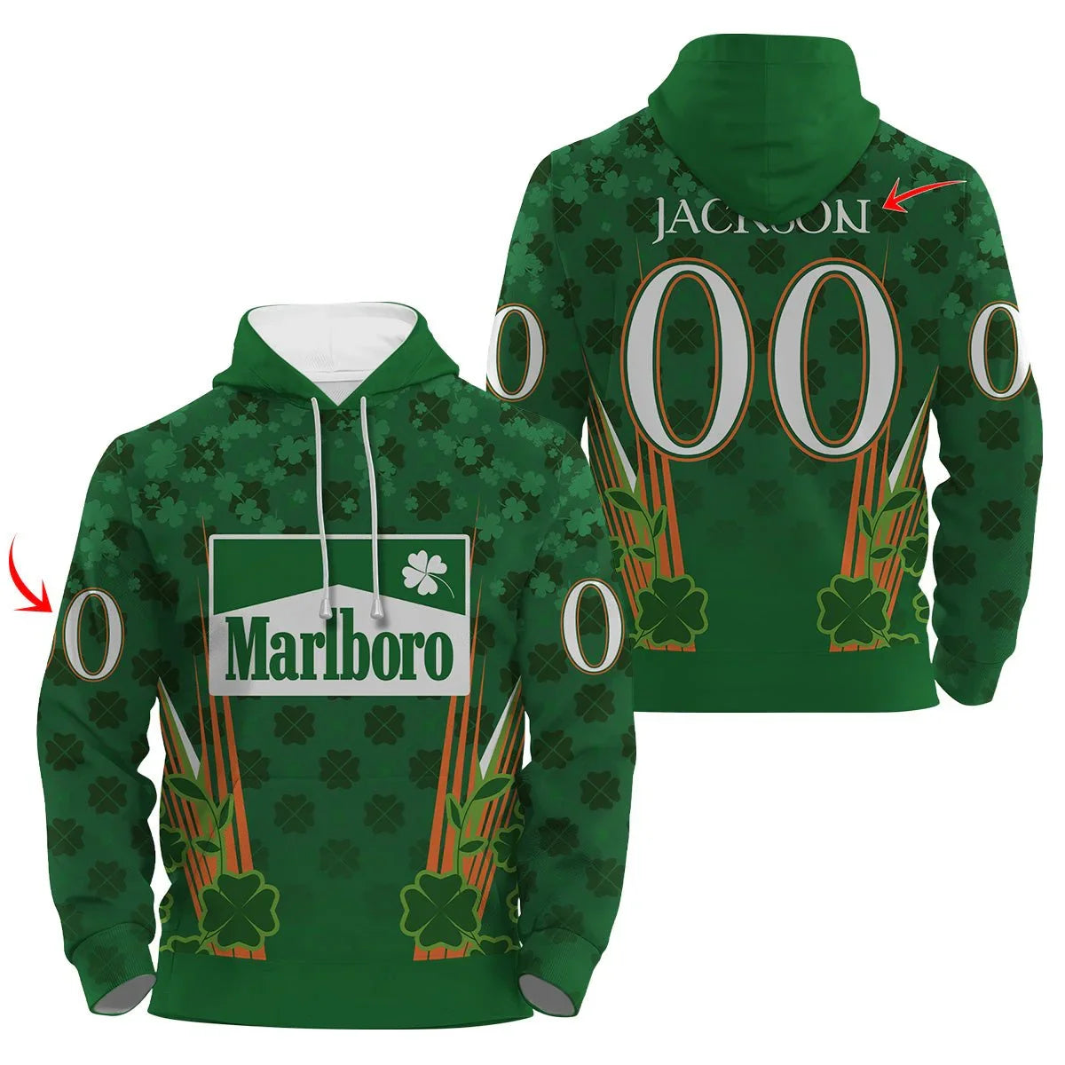 Personalized Marlboro St Patrick's Day Hoodie & Zip Hoodie - VinoVogue.com