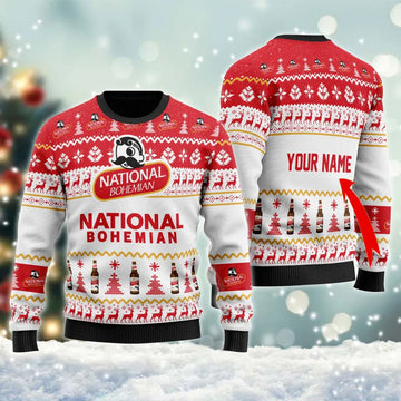 Personalized National Bohemian Christmas Ugly Sweater - VinoVogue.com