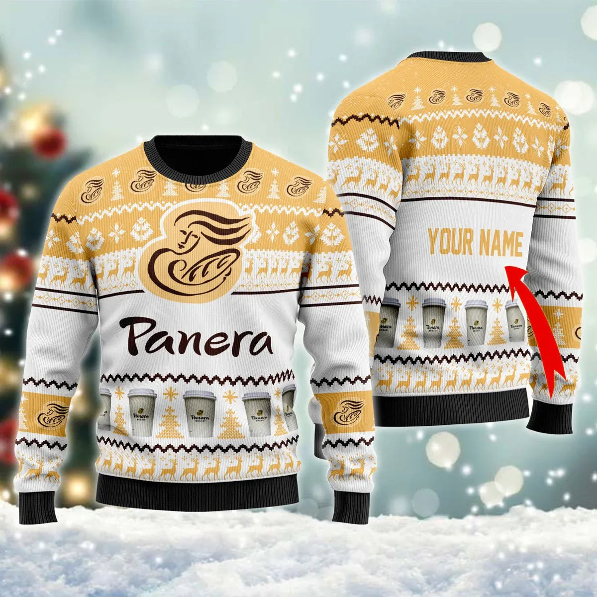 Personalized Panera Bread Christmas Ugly Sweater - VinoVogue.com