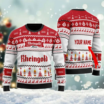 Personalized Rheingold Christmas Ugly Sweater - VinoVogue.com