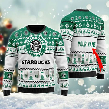 Personalized Starbuck Christmas Ugly Sweater - VinoVogue.com