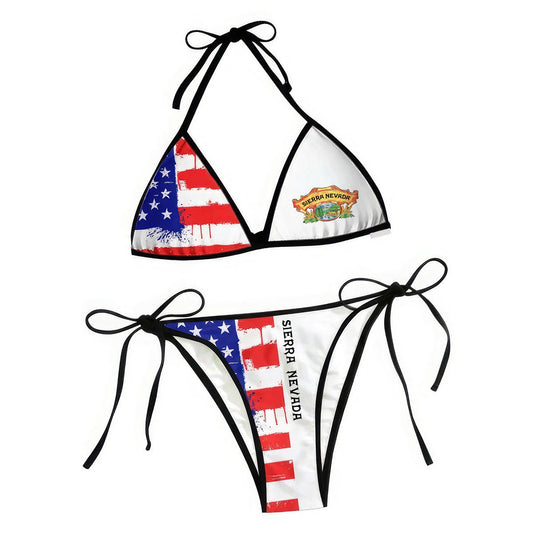 Sierra Nevada American Flag Triangle Beach Bikini - VinoVogue.com