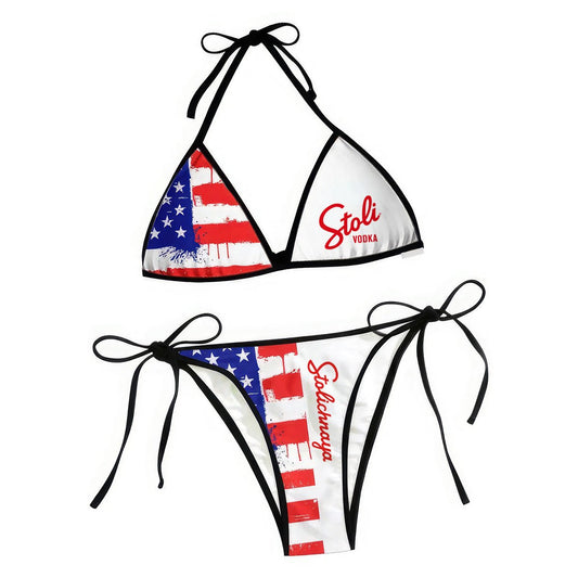 Stolichnaya American Flag Triangle Beach Bikini - VinoVogue.com