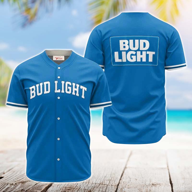 Bud Light Blue Basic Jersey Shirt - VinoVogue.com