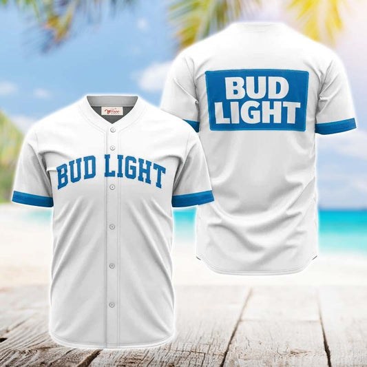 Bud Light White Jersey Shirt - VinoVogue.com