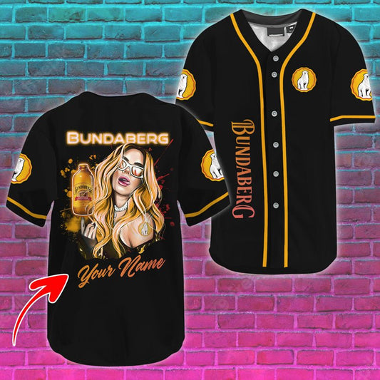 Personalized Bundaberg's Sweet Lady Baseball Jersey - VinoVogue.com