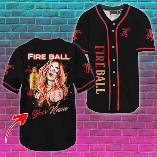 Personalized Fireball's Sweet Lady Baseball Jersey