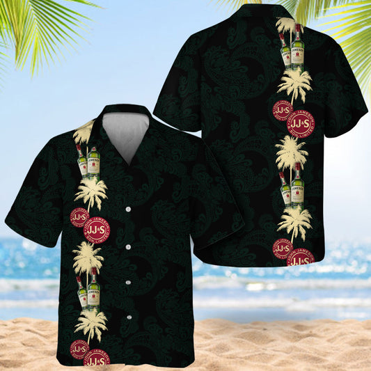 Jameson Coconut Tree Pattern Hawaiian Shirt