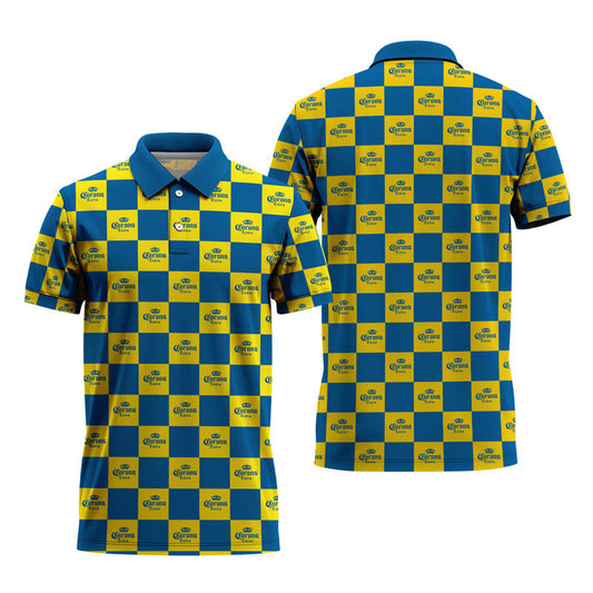 Corona Extra Collab Gingham Polo Shirt