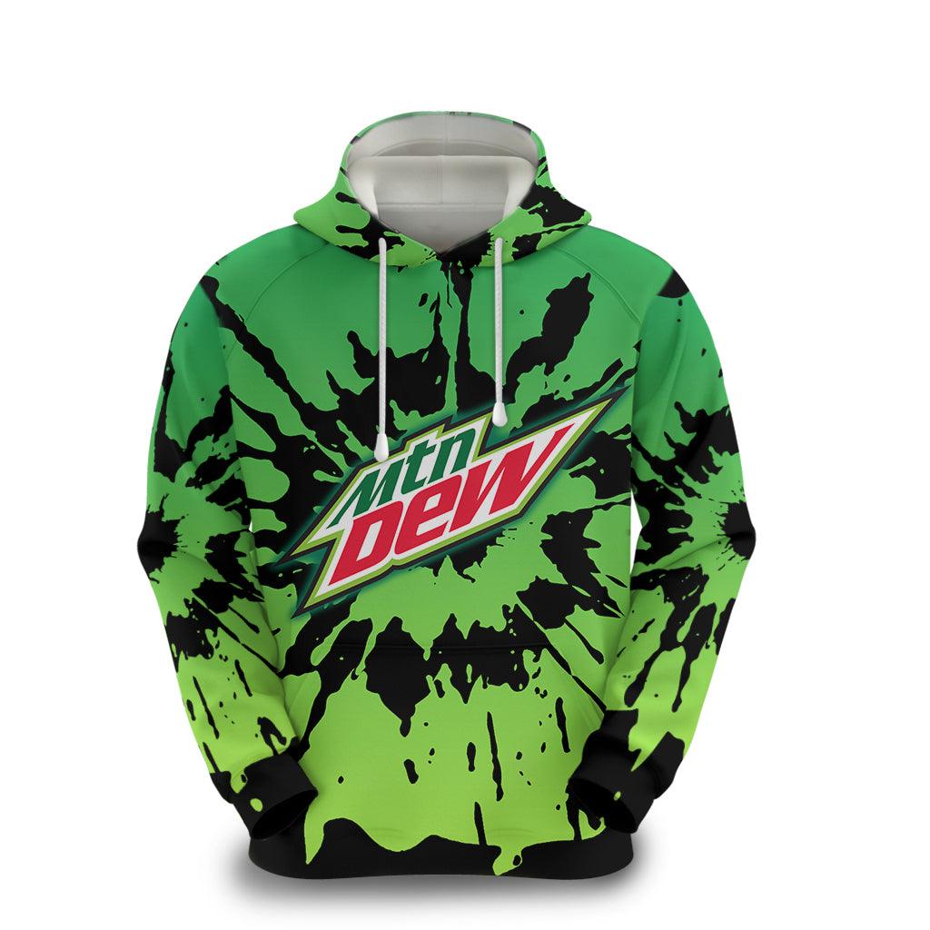 Mountain Dew Tie Dye Hoodie Mtn Dew Hoodie AOP Hoodie