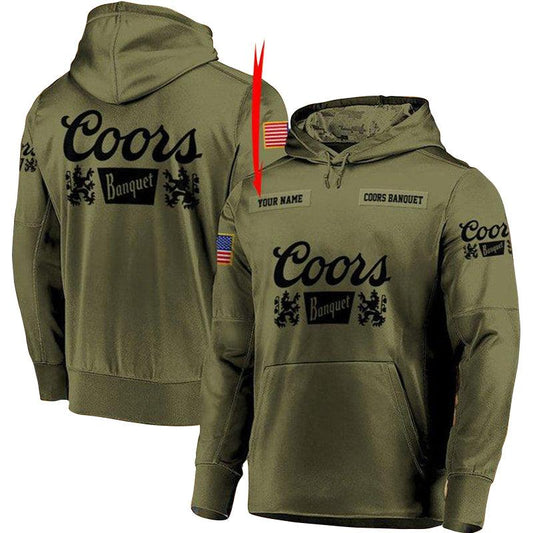 Personalized Coors Banquet USA Flag Hoodie