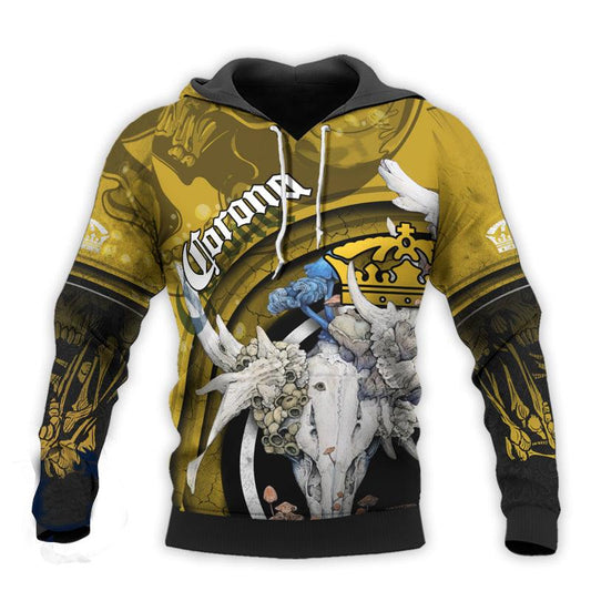 Personalized Corona Extra Prehistoric Fossils Hoodie