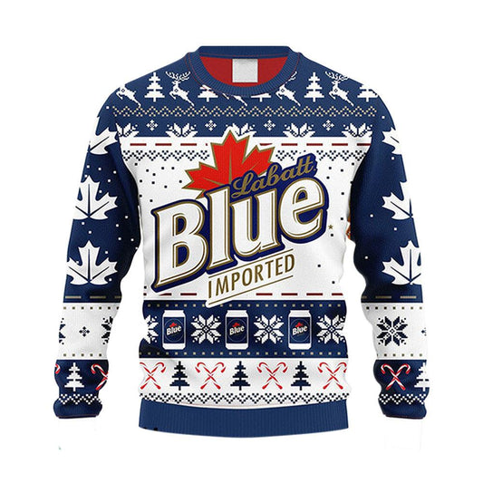 Snowflakes Labatt Blue Christmas Ugly Sweater