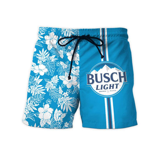 Tropical Busch Light Hawaiian Shorts