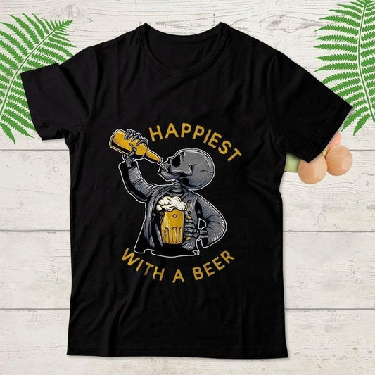Happiest With A Beer T-Shirt